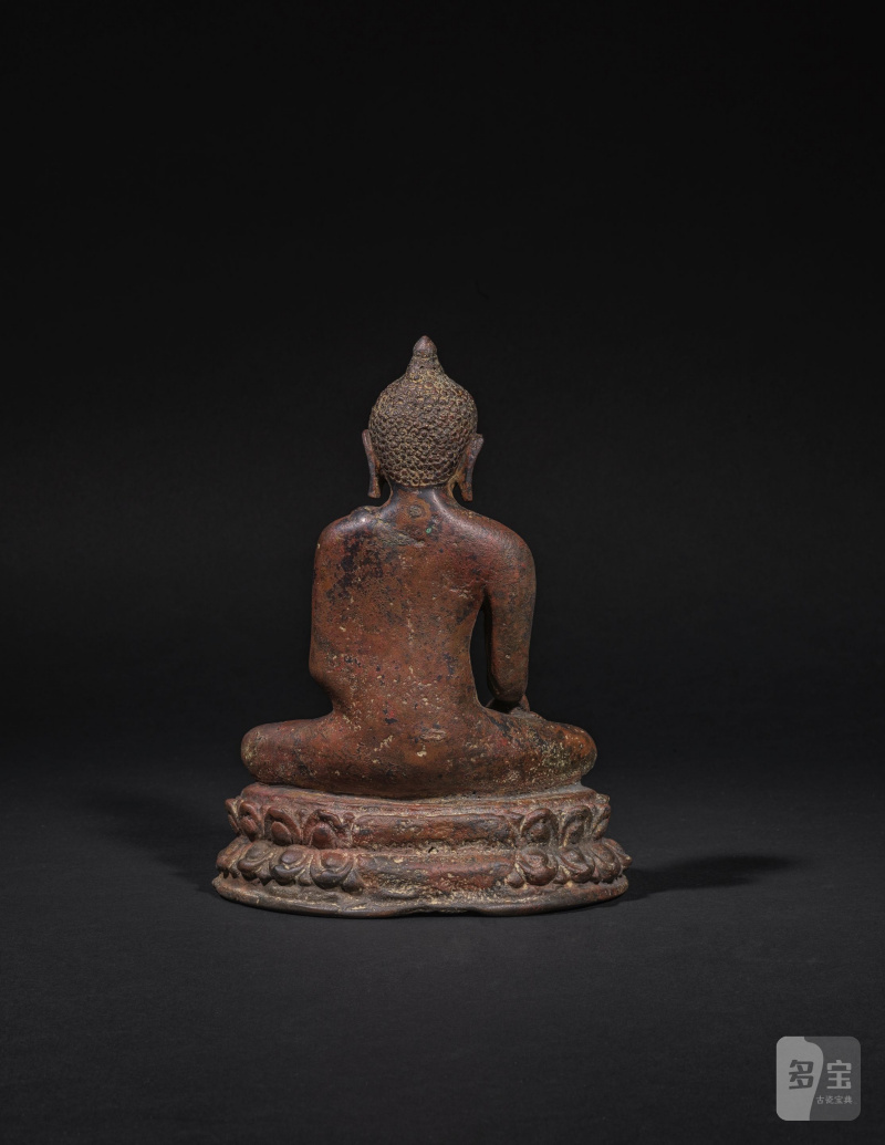 緬甸 蒲甘王國 十一/十二世紀 銅佛像 | STATUETTE DE BOUDDHA ASSIS EN BRONZE - 图3